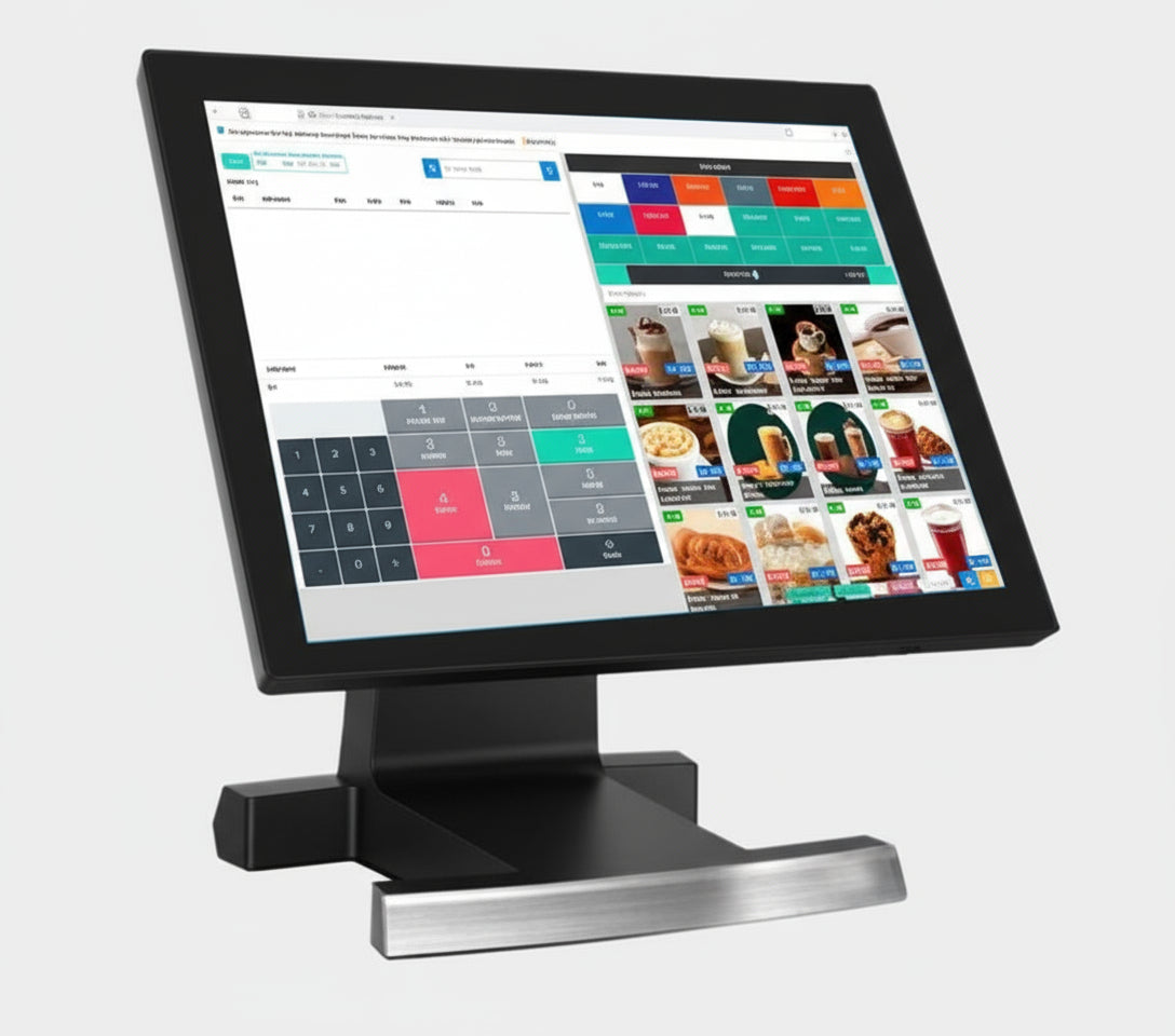 POS All-in-One Barpos E200 | Terminal Táctil Intel Celeron con 6 Puertos Seriales y Windows 10 IoT