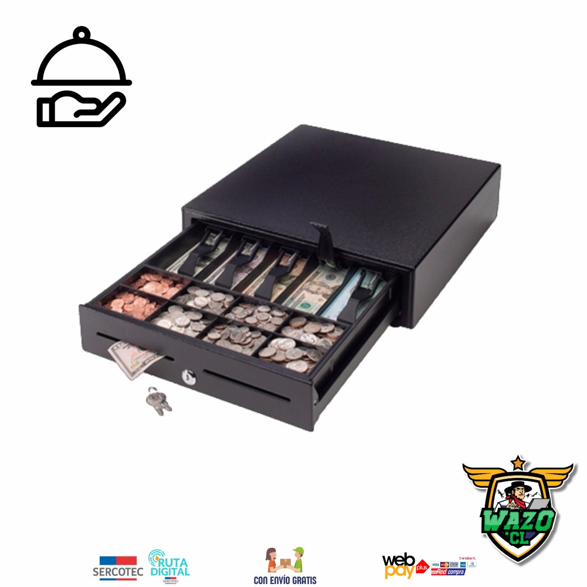 Kit Punto de Venta WAZO POS 1 | Ideal para Comida Rápida, Food Trucks y Cafeterías
