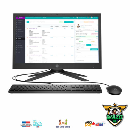 Kit Punto de Venta WAZO AIO Retail | Computador All-in-One con Lector de Barras para Comercios