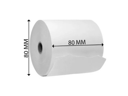 Papel Térmico 80x80mm para Impresora POS (Caja 50 Rollos)