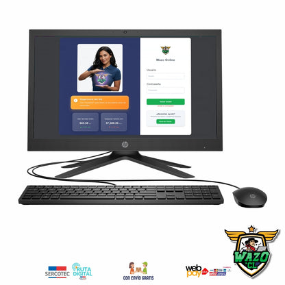 Kit Punto de Venta WAZO AIO Retail | Computador All-in-One con Lector de Barras para Comercios