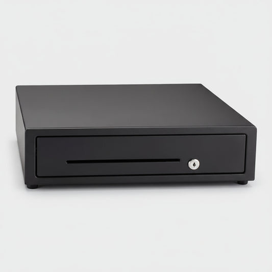 Gaveta de Dinero BARPOS TC-415 | 5 Billetes + 8 Monedas, RJ-11 y Serial, Construcción Metálica