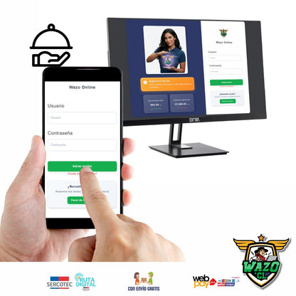 Kit Gastronómico WAZO ONE RESTO All-in-One 21" Doble Impresora