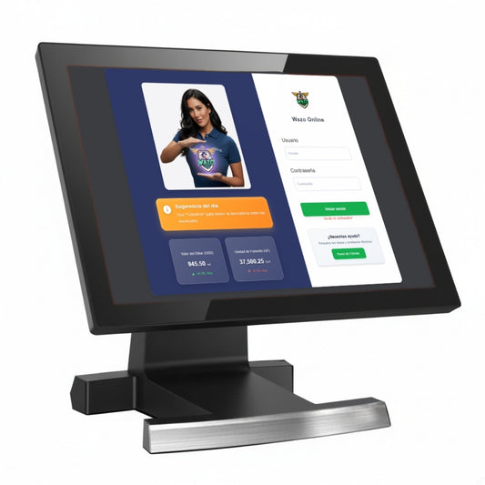 Terminal POS Industrial Barpos S200 | 15" Táctil Fanless con 4 Puertos COM